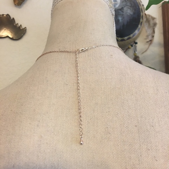 Vintage square cut cubic zirconia pendant on chain - Picture 5 of 10